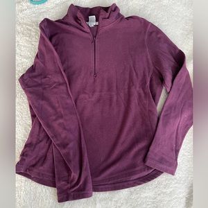 Large Gap 1/4 zip plum fleece